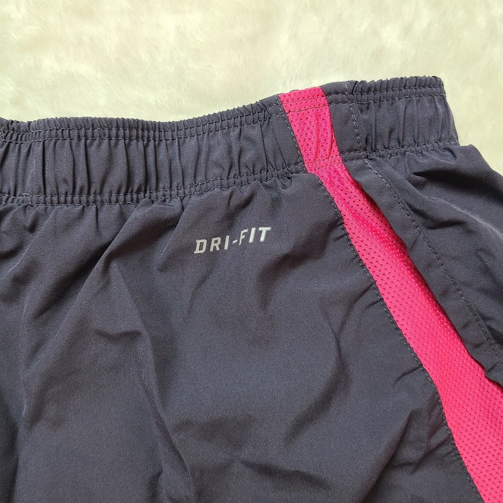 Nike Dri-Fit Tempo Running Shorts Women's Small Dark Gray Brief Lined 3" Inseam - Picture 8 of 13